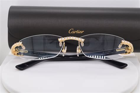 cartier glasses diamond|real cartier glasses with diamonds.